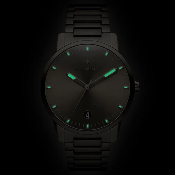 Seizmont Yves | Montre Monochrome En Acier Inoxydable Gris Foncé prix pas cher 3